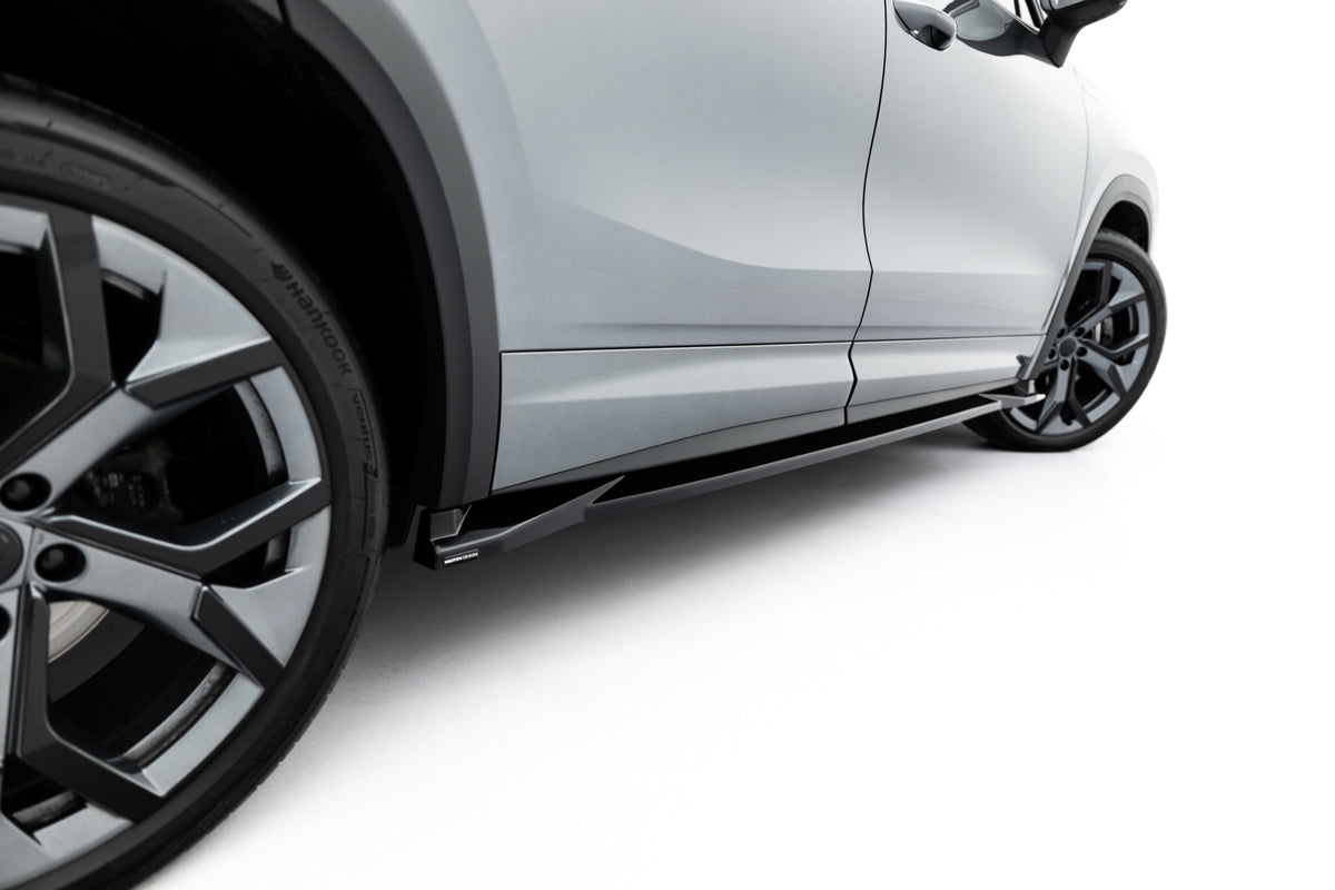 Detaljbilde av splittersett i blank sort ABS til Skoda Kodiaq Sportline Mk2