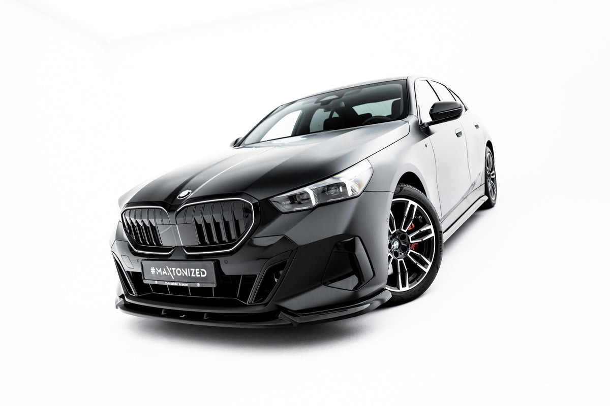 Splittersett BMW G60 M-pakke V.1 Maxton Design, diffuser kantdetalj svart ABS