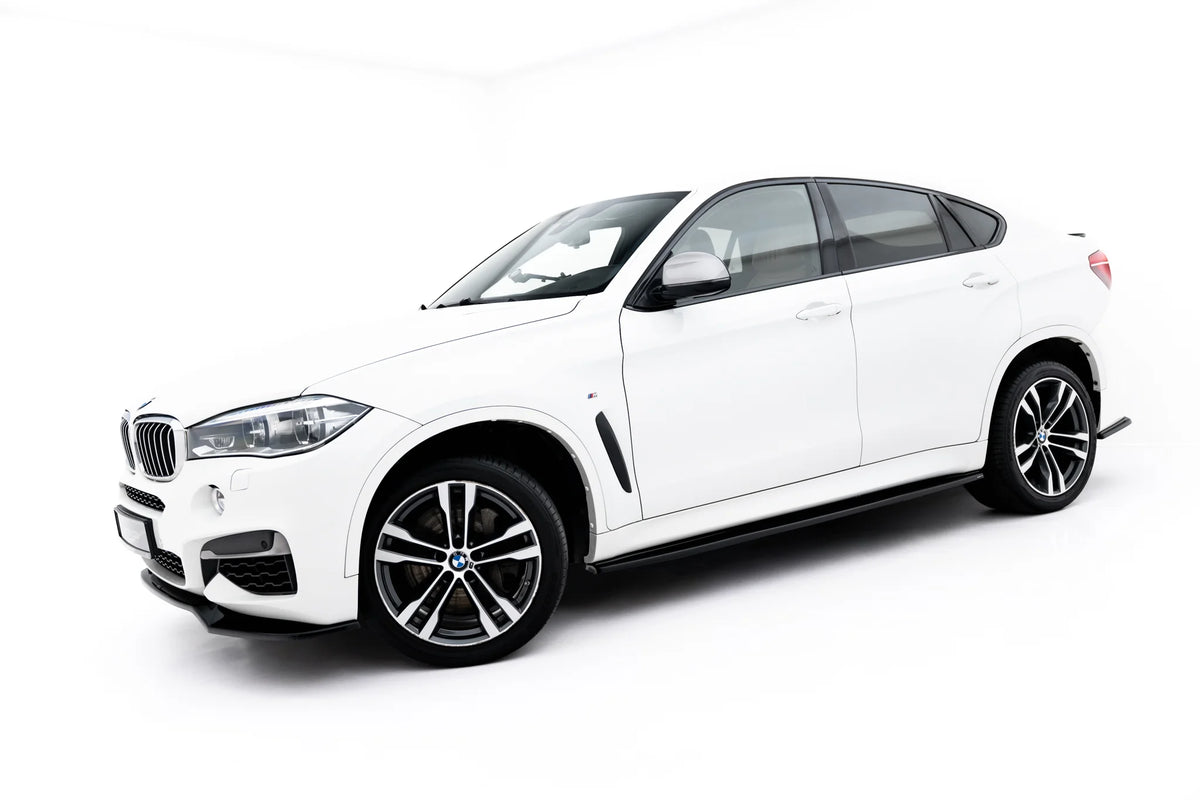 Splittersett V.1 i blank sort ABS til BMW X6 M-Pack F16