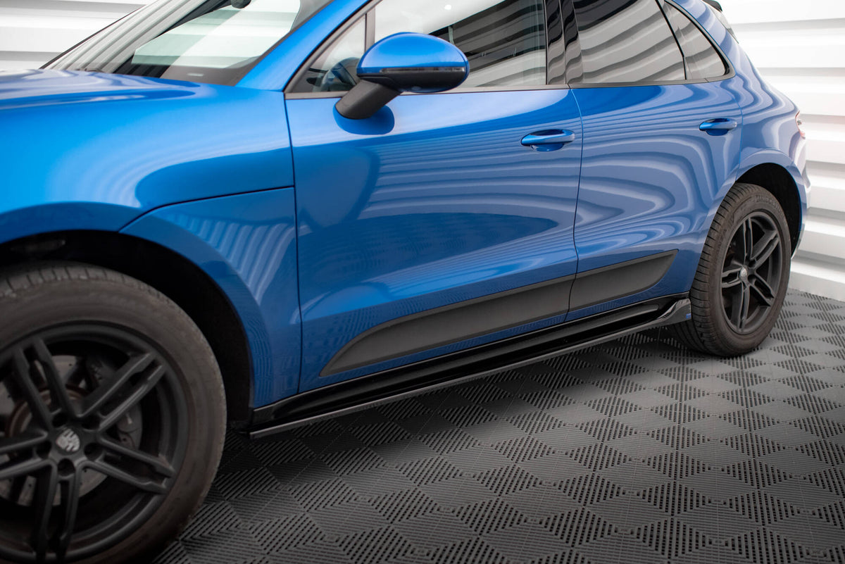 Front splitter V.1 Porsche Macan MK1 nærbilde av festepunkter og overflate