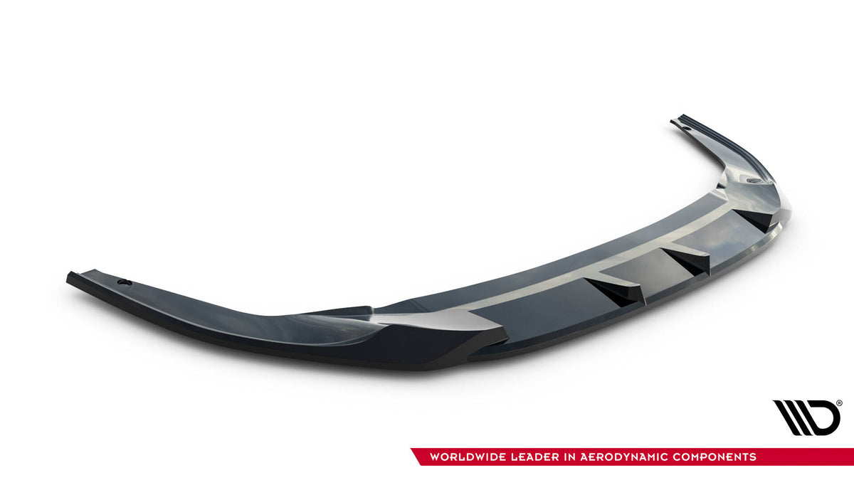 Splittersett V.1 for VW Golf 8 GTI Clubsport / GTI Facelift – nærbilde av kant og finish i matt svart