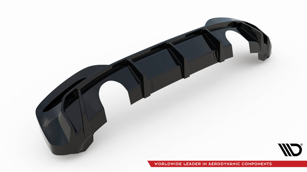 Bakdiffuser V.2 for BMW M140i F20 Facelift montert under bakstøtfangeren