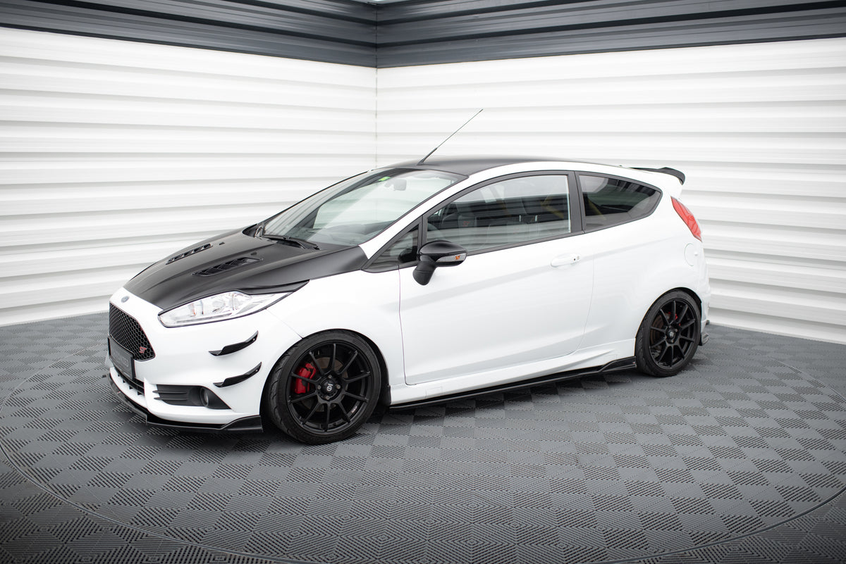 Splittersett V.2 i blank sort til Ford Fiesta ST Mk7 Facelift