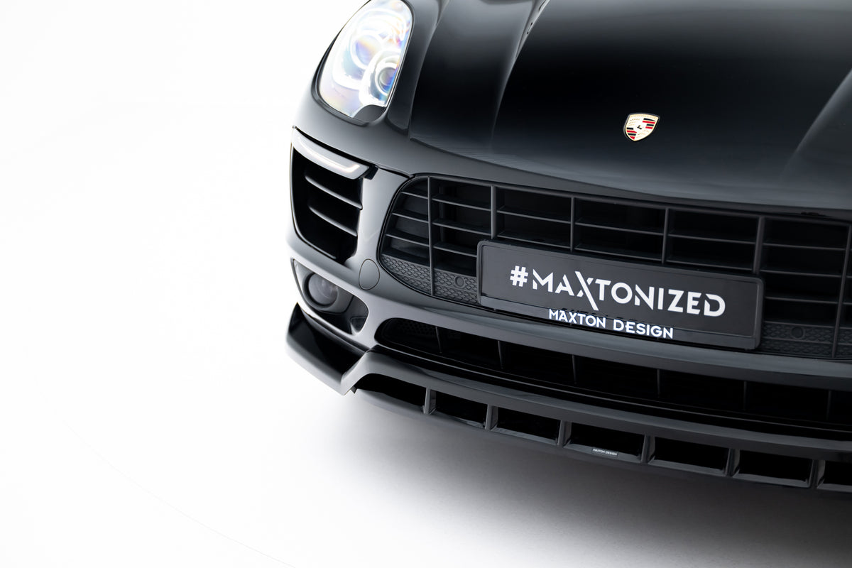 Porsche Macan MK1 2014-2018 med komplett splittersett V.2 sidevisning