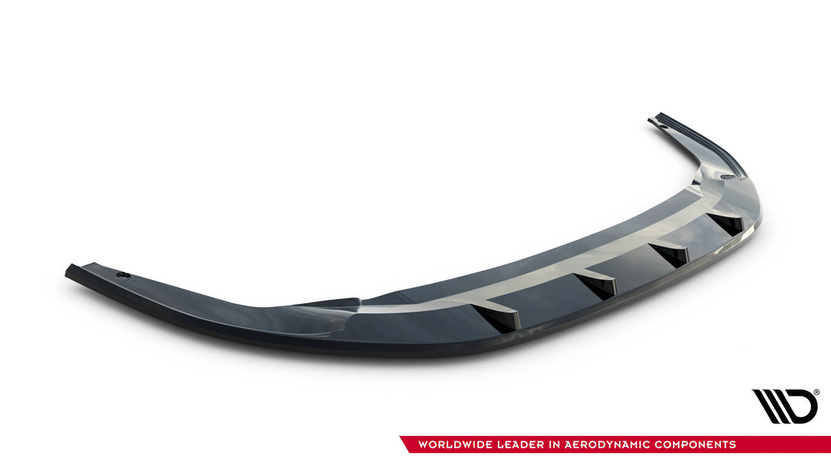 Splittersett V.2 for VW Golf 8 GTI Clubsport / GTI Facelift – nærbilde av kant og finish i matt svart