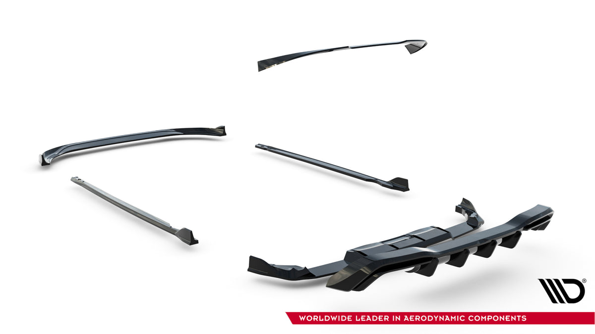 Front- og sideplitter V.6 til VW Golf 8 R Facelift – detalj av overgangen mellom del og karosseri