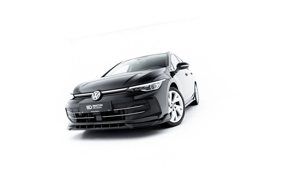 Frontsplitter fra splittersett til Golf Variant Mk8 Facelift i Gloss Black