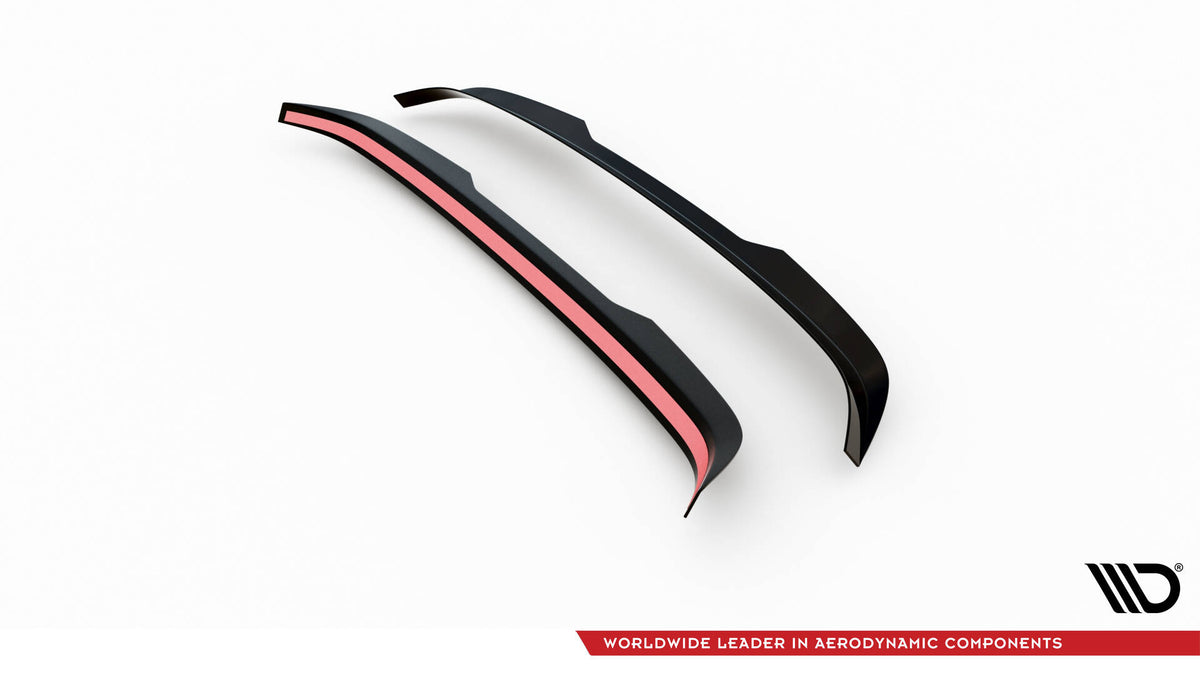 Spoilerlokk til VW Taigo R-Line MK1 i sort finish, sett ovenfra