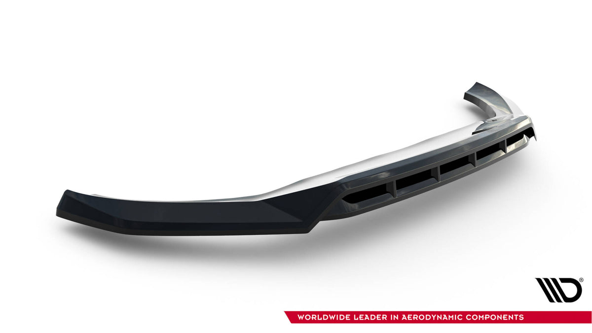 Splittersett Volvo XC60 MK2 fra Maxton Design, sett fra siden i svart blank ABS-plast