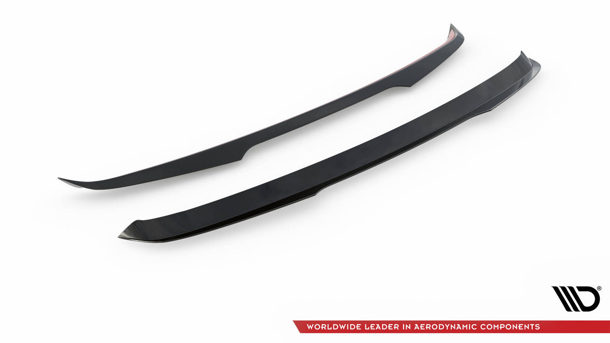 Splittersett Volvo XC60 R-Design MK2 Facelift fra Maxton Design, med monteringsutstyr i svart blank ABS-plast