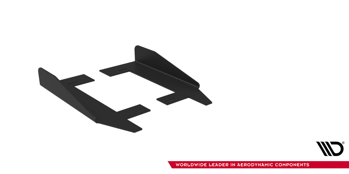 Street Pro sideflaps for Ford Mustang GT Mk6 sett ovenfra med synlig kantfinish