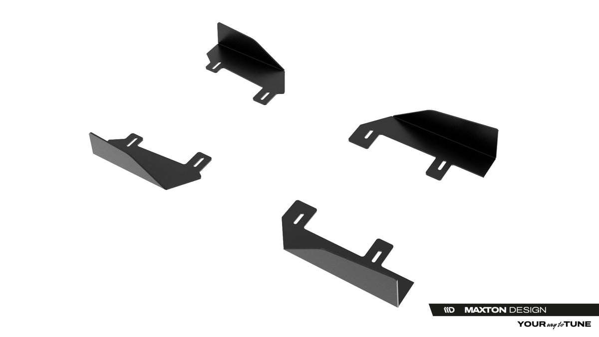 Detaljbilde av kantfinish på sideskjørt diffuser til Jaguar F-Type