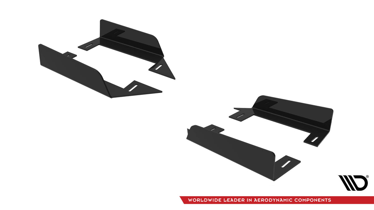 Sideflap i ABS-plast til Lancer Evo X med beskyttelsesfolie synlig
