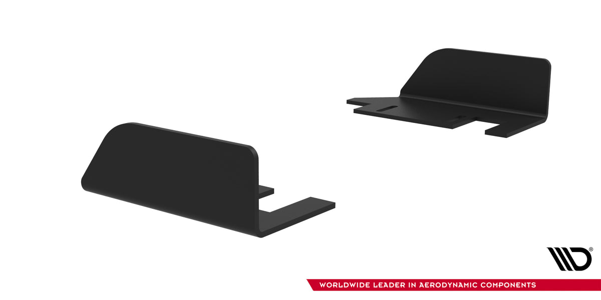 Detaljbilde av matt svart sideflaps med kantfinish for Toyota GR Corolla MK12
