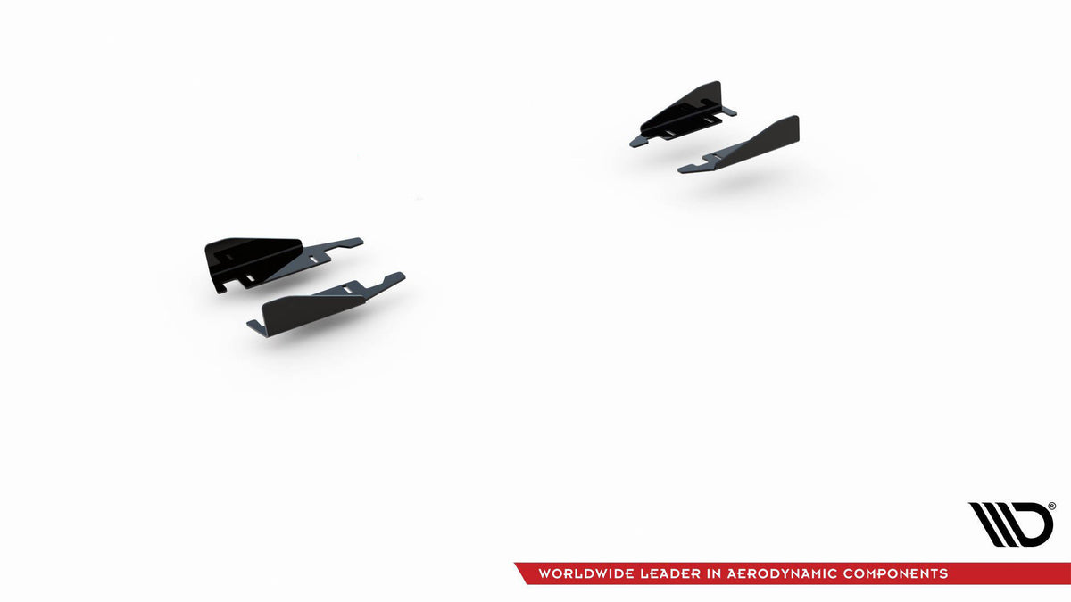 Sideflaps til Golf GTI Clubsport Mk8 Facelift i matt sort med rød kjerne