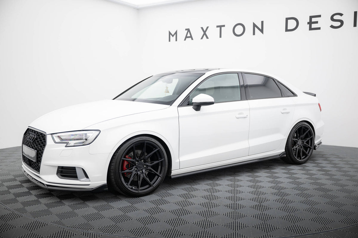 Venstre sideskjørt diffuser for Audi A3 Sedan 8V i Gloss Black