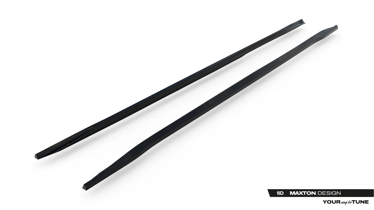 Maxton Design sideskjørt diffuser i blank sort for Audi A8 D5