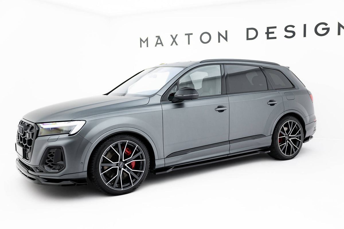 Maxton Design sideskjørt montert på Audi SQ7 i skrå vinkel fra siden