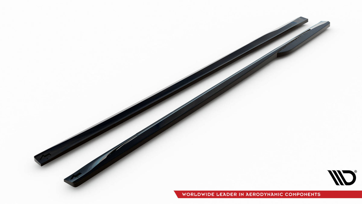 Komplett sett med sideskjørt diffusorer til Audi S5 Coupe, liggende side om side