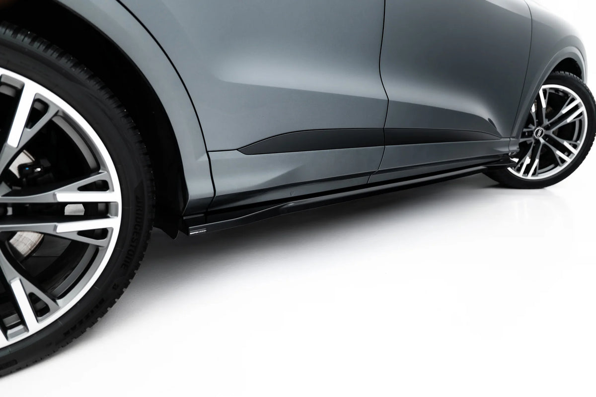 Blank sort sideskjørt diffuser til Audi Q5 S-Line Sportback Mk3