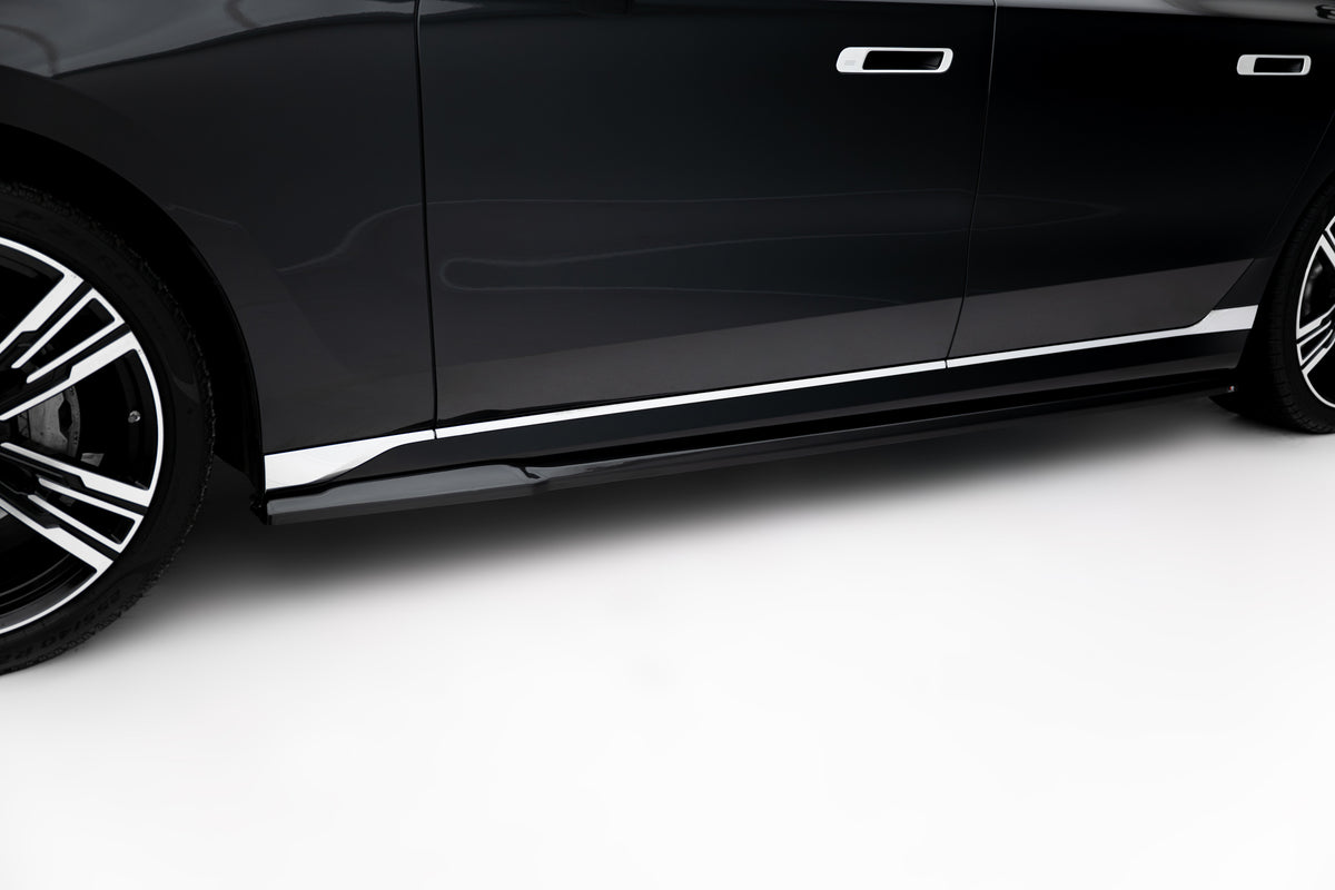 Sideskjørt diffusers til BMW 7 G70 i blank Gloss Black ABS