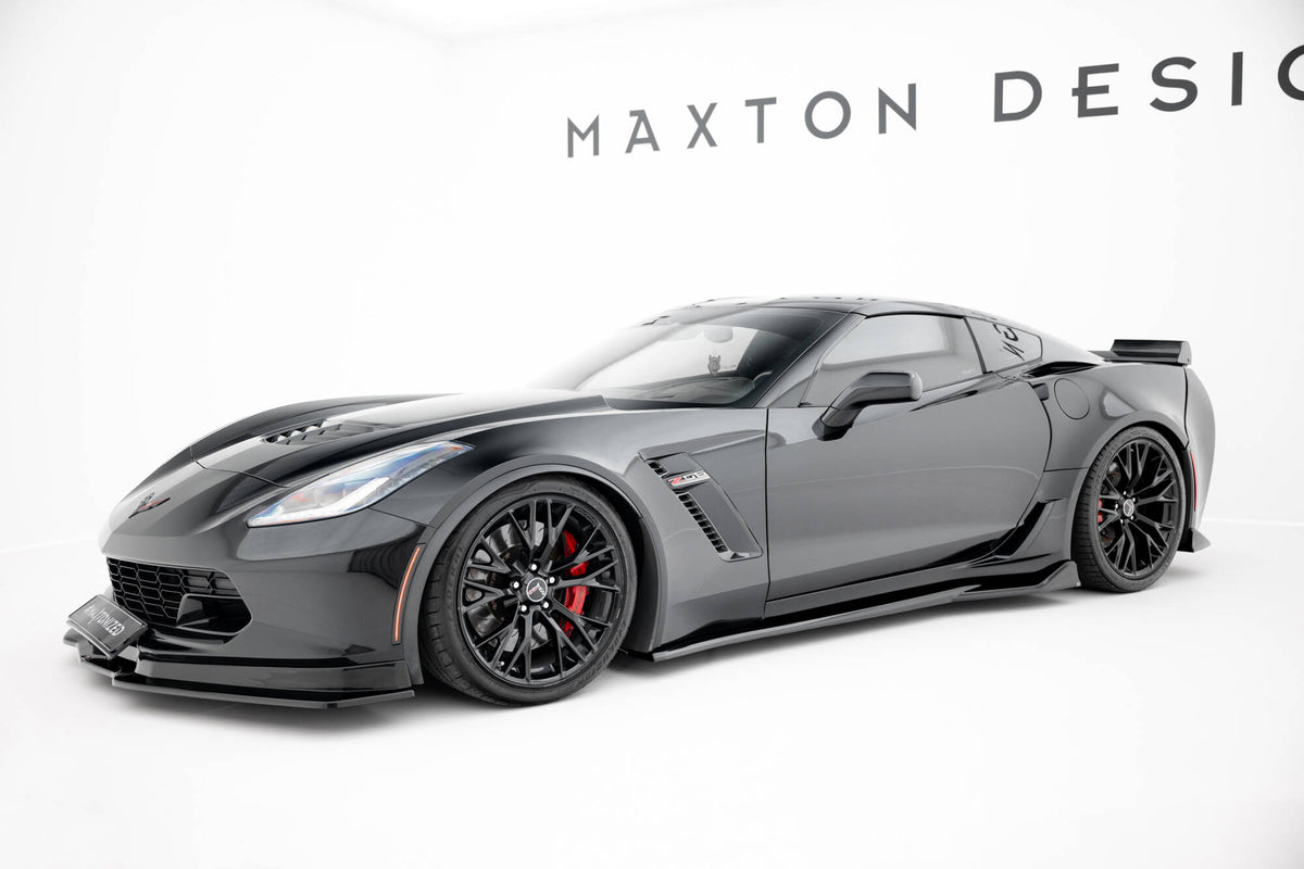 Sideskjørt diffuser montert på Corvette Z06 C7 sett fra siden