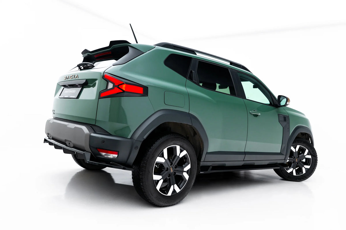 Sideskjørt diffusers til Dacia Duster Mk3 i blank sort ABS-plast