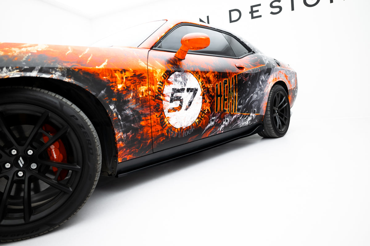 Sideskjørt diffusers til Dodge Challenger GT Mk3 Facelift i Gloss Black