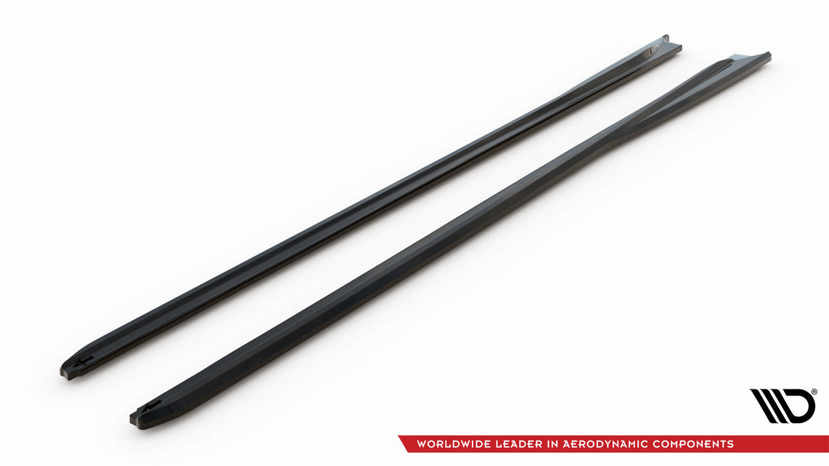 Komplett sett med sideskjørt diffusorer for Jaguar XE X760 sett ovenfra