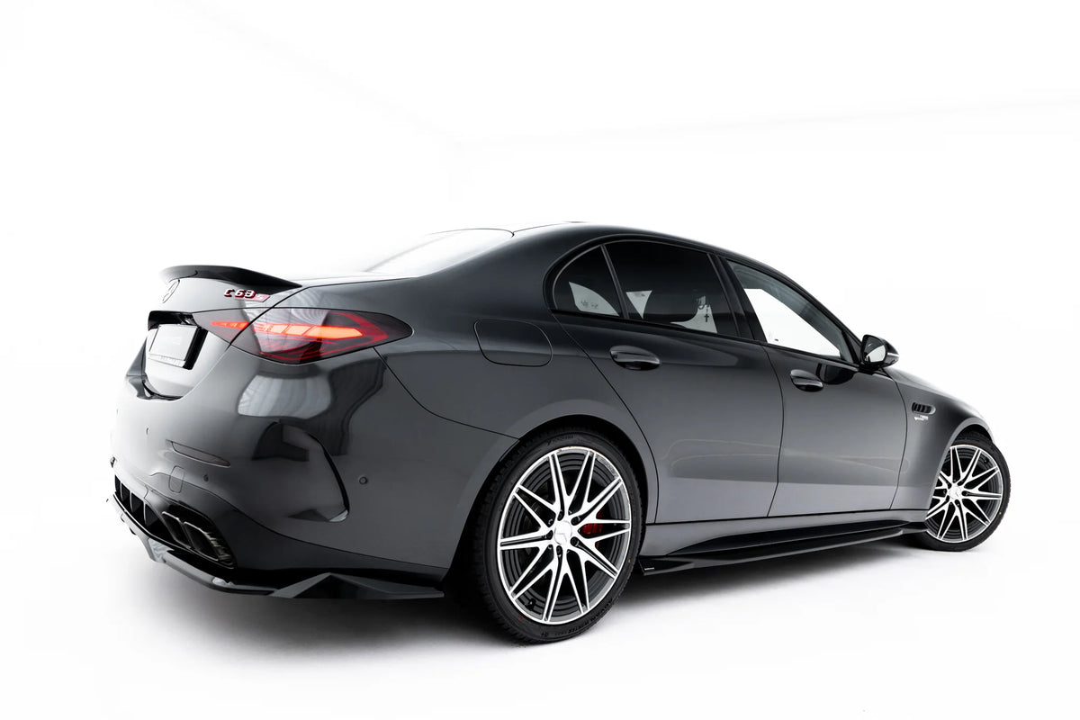 Sideskjørt diffusers til Mercedes-AMG C63 W206 i blank sort ABS