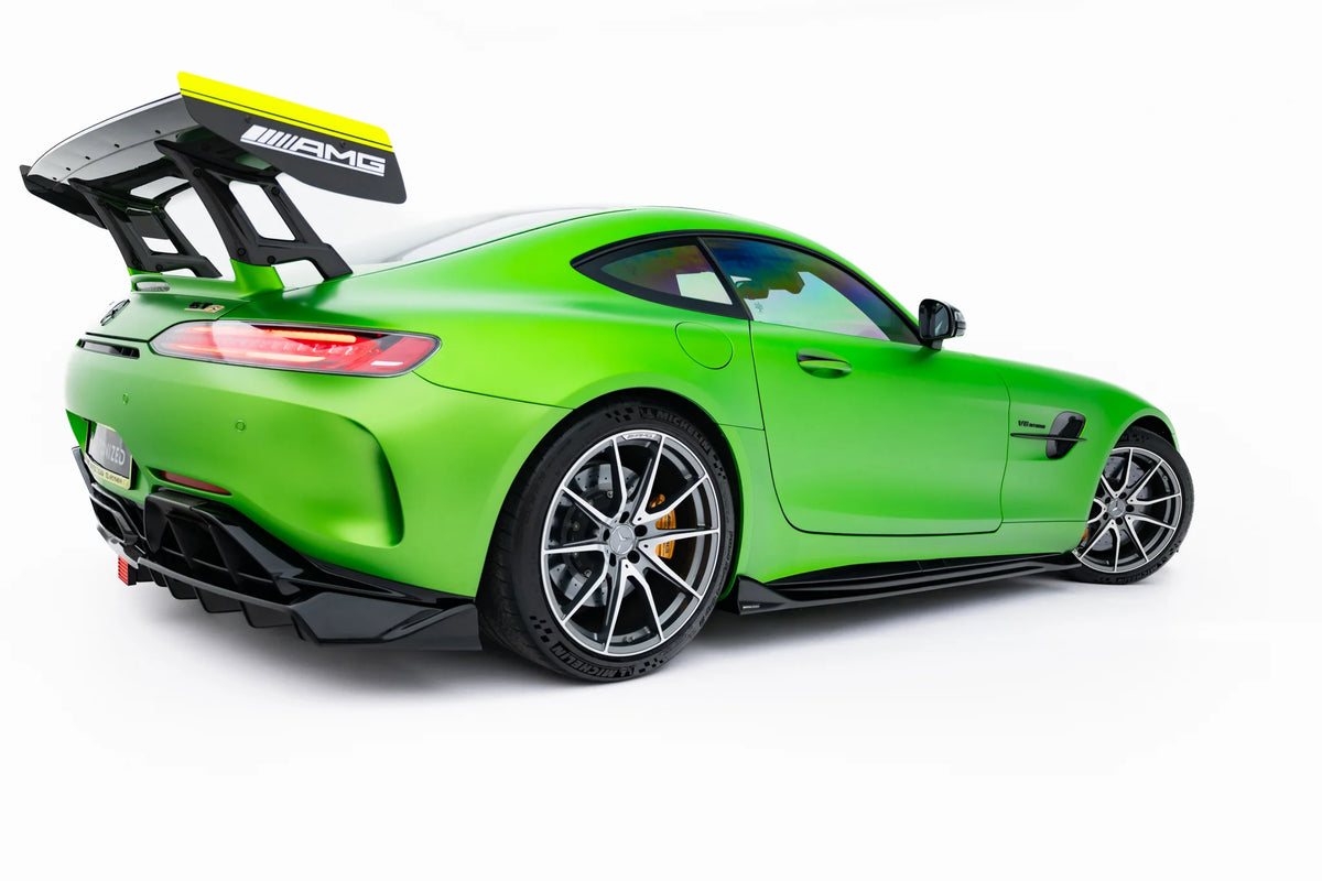 Sideskjørt diffusers til Mercedes-AMG GT R C190 Facelift i blank sort ABS
