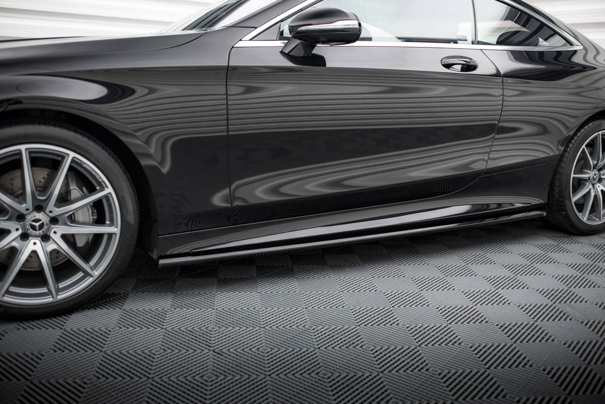 Sideskjørt Maxton Design på Mercedes S Coupe C217 Facelift sett fra siden
