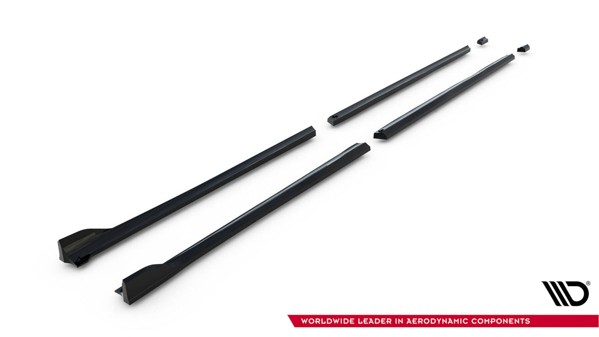 Komplett sett sideskjørt diffusorer til Mercedes V-Klasse W447 Long, ovenfra