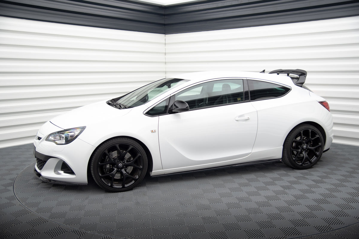 Sideskjørt diffusers til Opel Astra GTC OPC J i blank sort ABS