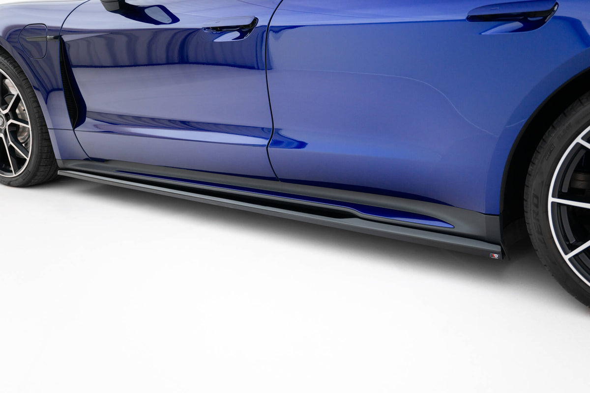 Maxton Design sideskjørt diffusers montert på Porsche Taycan Turbo S Mk1