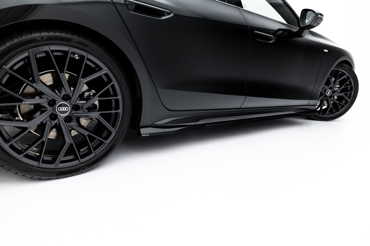 Sideskjørt diffusers i blank sort ABS til Audi A6 S-Line C9