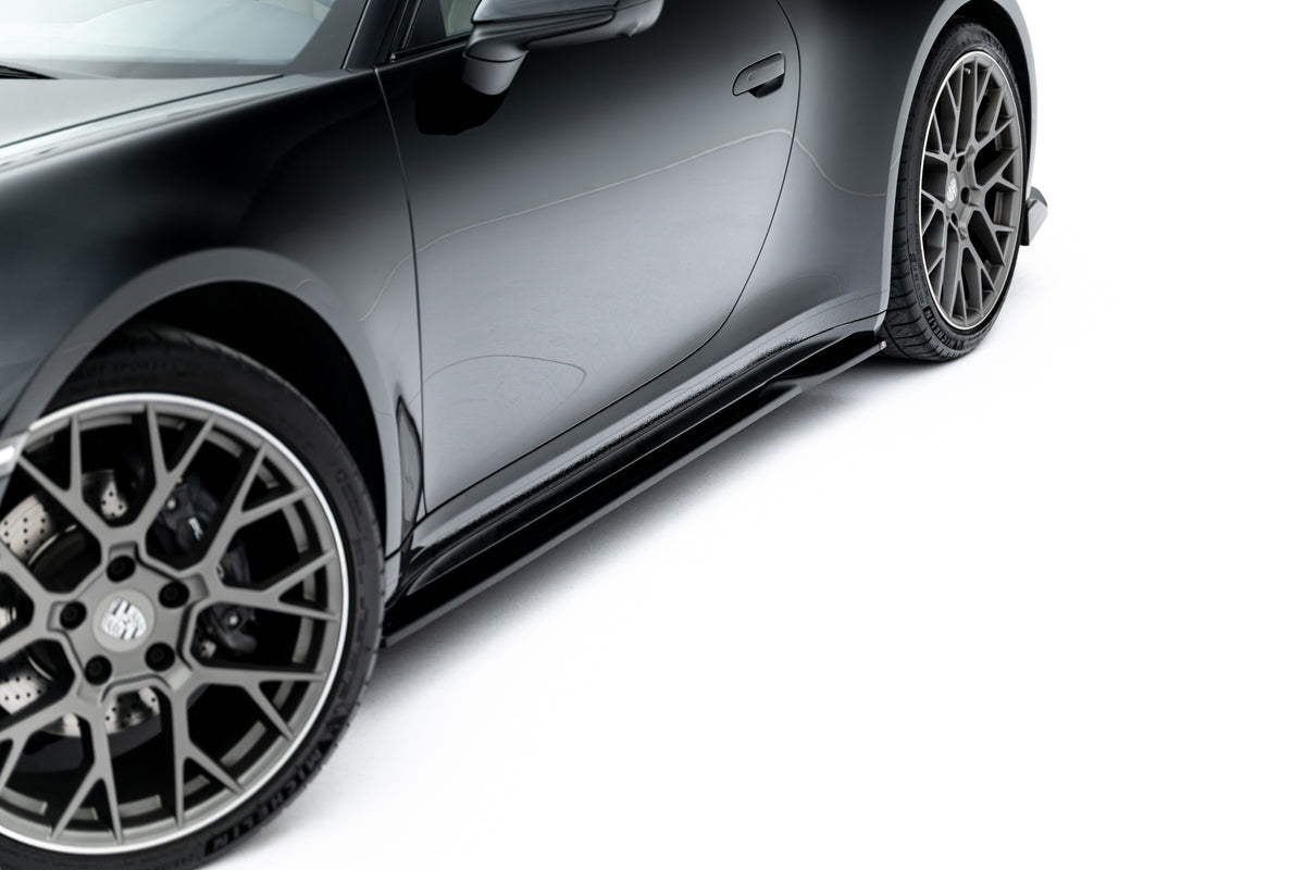 Sideskjørt-diffusorer V.1 til Porsche 911 (992) Sport Design sett ovenfra