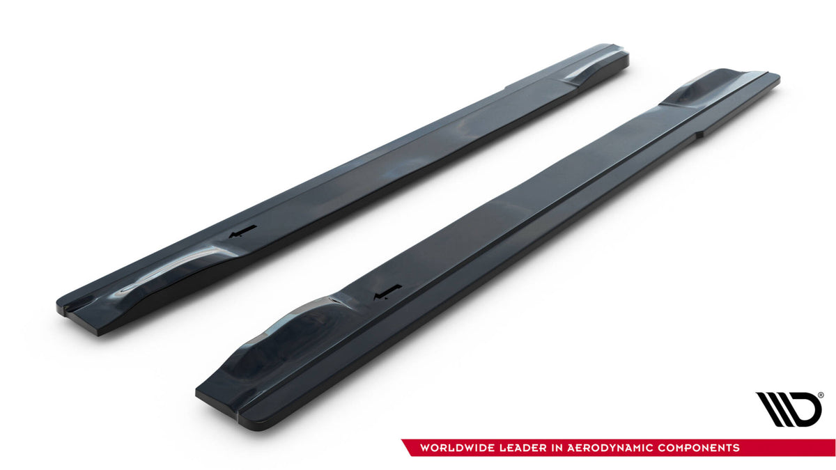 Blank sort ABS-diffuser til sideskjørt for Subaru Impreza WRX STI