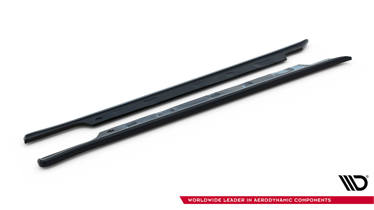 Komplett sett med sideskjørt diffusorer for Tesla Model S Plaid Mk1 Facelift