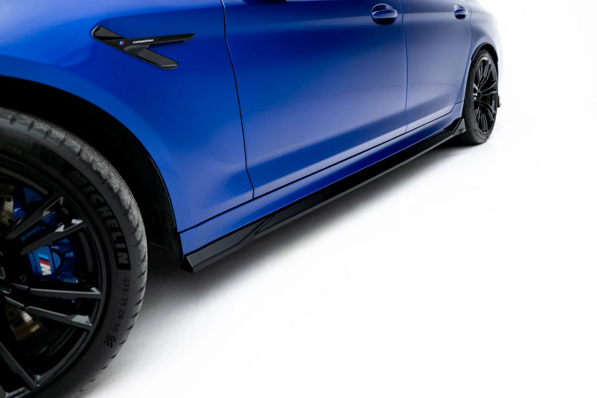 Detaljbilde av Maxton Design sideskjørt diffuser til BMW M5 F90