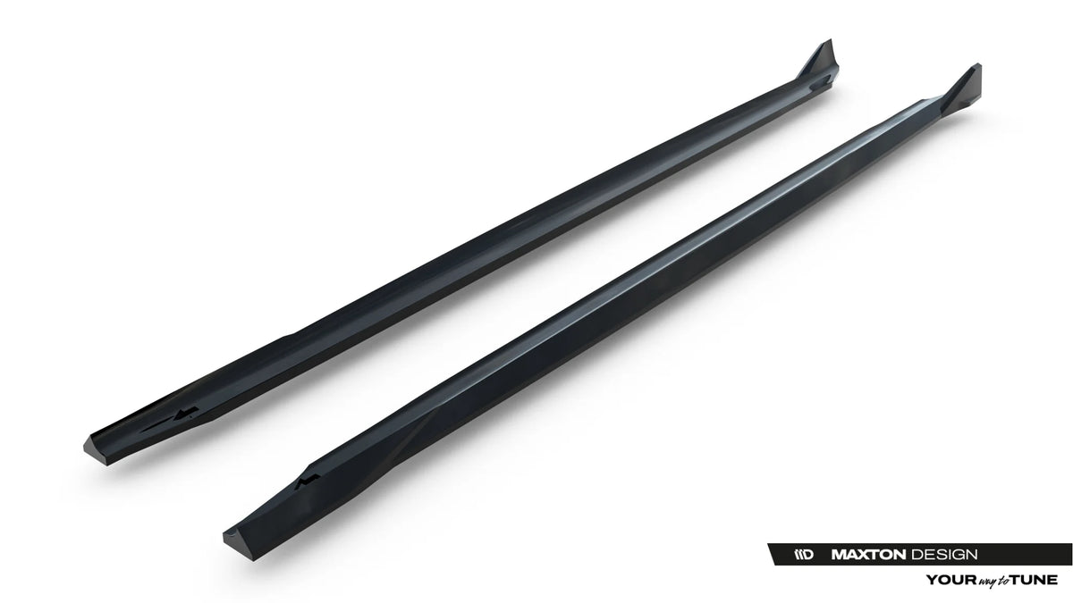 Blank sort sideskjørt diffuser V.2 til BMW M5 F90 Facelift