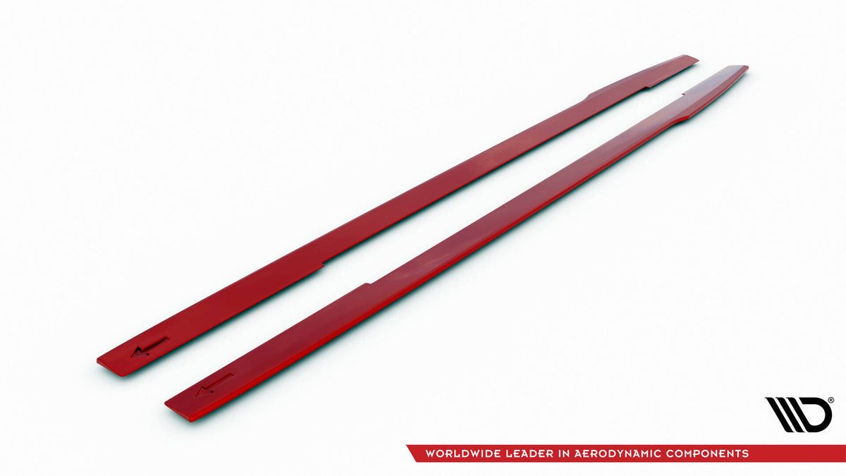 Maxton Design sideskjørt V.2 for Renault Megane RS MK4 vist fra skrå vinkel