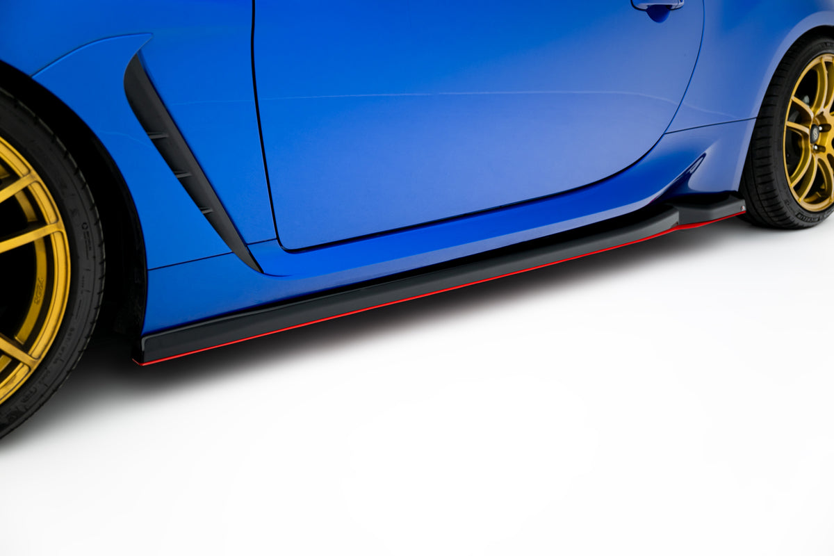 Sideskjørt diffusers til Subaru BRZ Mk2 i blank sort ABS