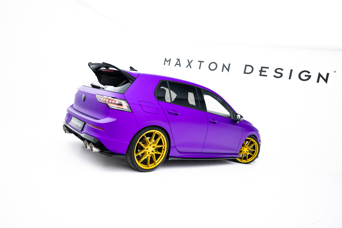 Blank sort ABS sideskjørt diffuser til Volkswagen Golf R Hatchback Mk8