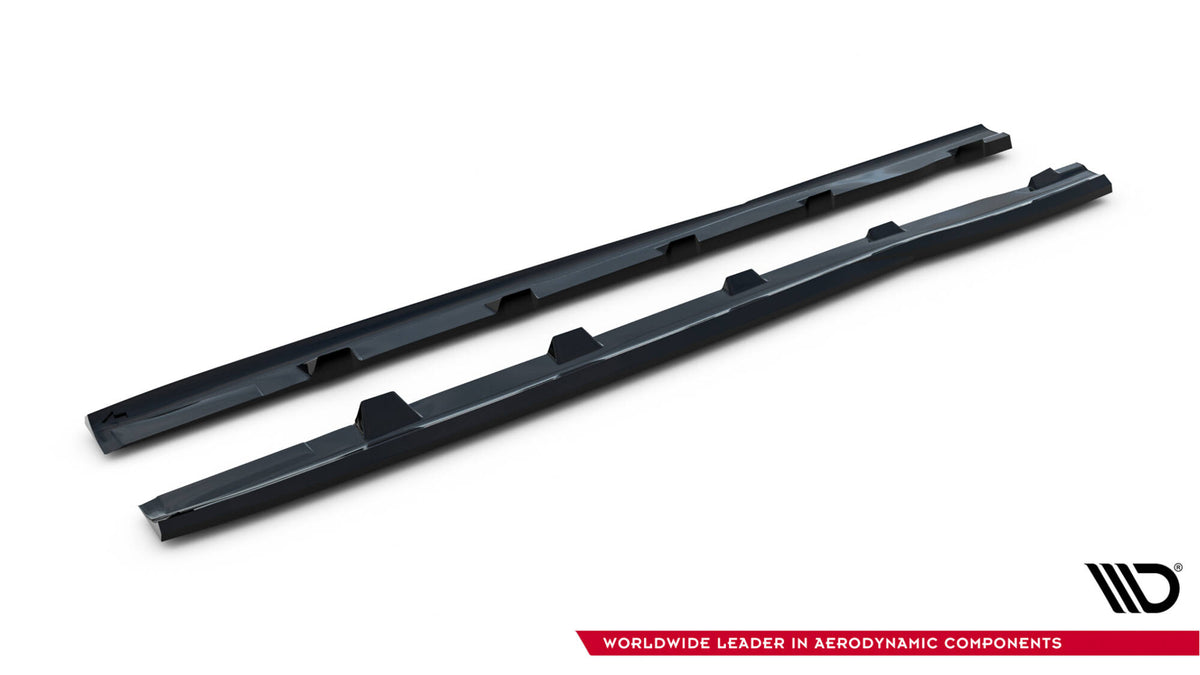 Terskelforlenger V.3 til Ford Focus ST i strukturert svart finish