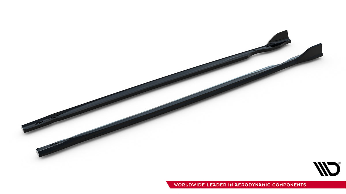 Sideskjørt-forlenger V.4 til VW Golf 8 R Facelift vist fra venstre side i profil