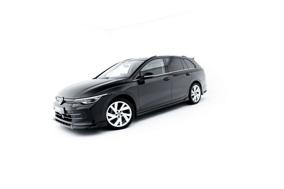 Nærbilde av sideskjørt diffuser til Golf Variant Mk8 Facelift