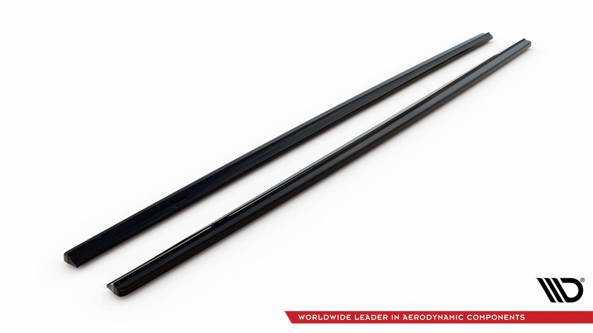Sideskjørt for VW Passat B7 montert under original terskel sett fra siden