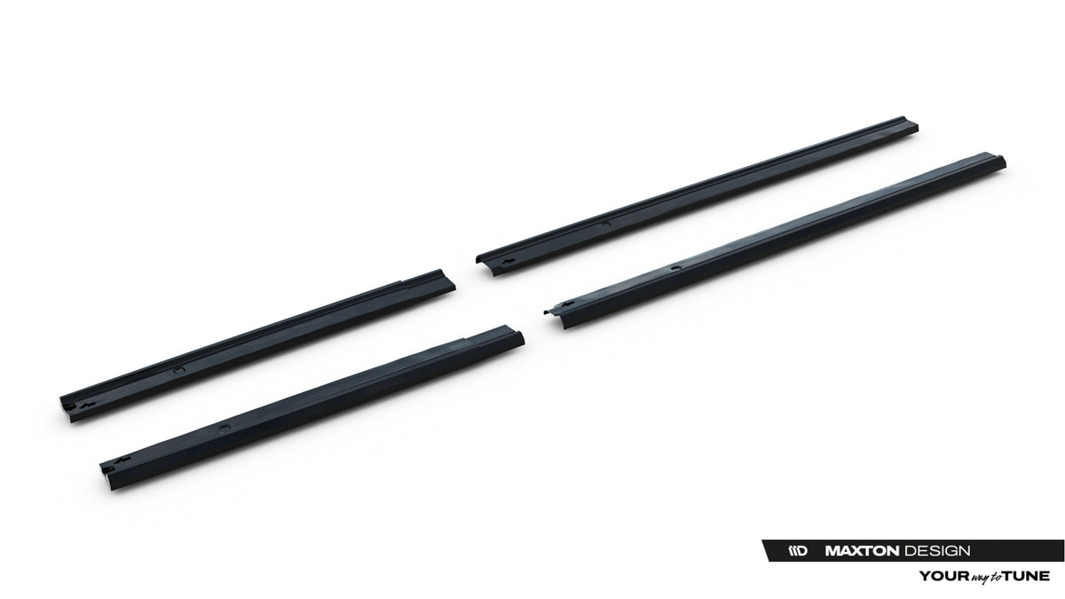 Blank sort sideskjørt diffuser til VW Transporter T7 sett fra siden