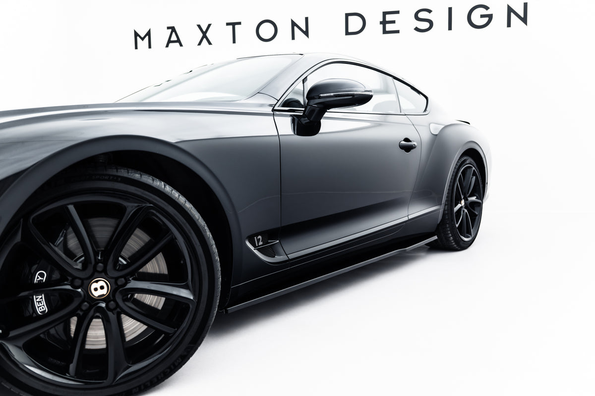 Nærbilde av sideskjørt diffuser til Bentley Continental GT Coupe Mk3